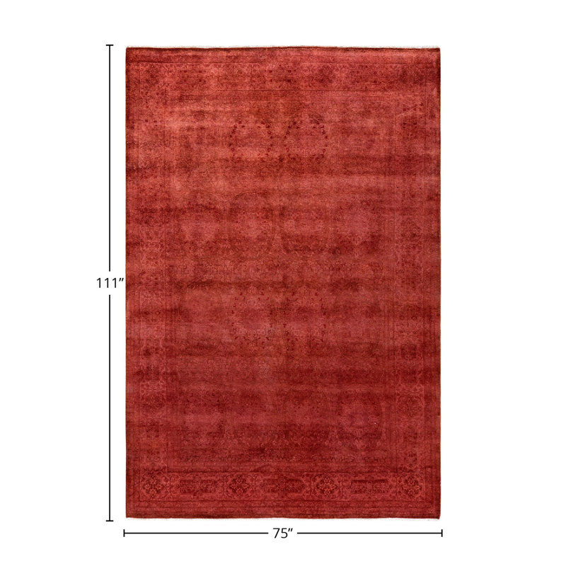 Tapis rouge nouvel âge 6 pi 3 po x 9 pi 3 po Daimien