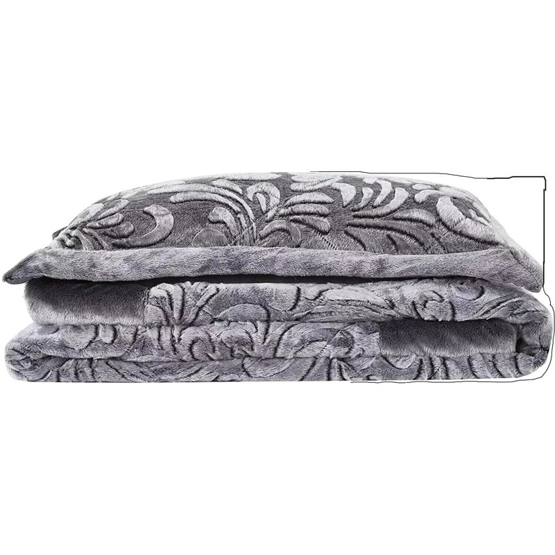 Microfiber / Polyester Bedspread with Pillow Shams, Super King Bedspread + 2 Standard Shams, Grey