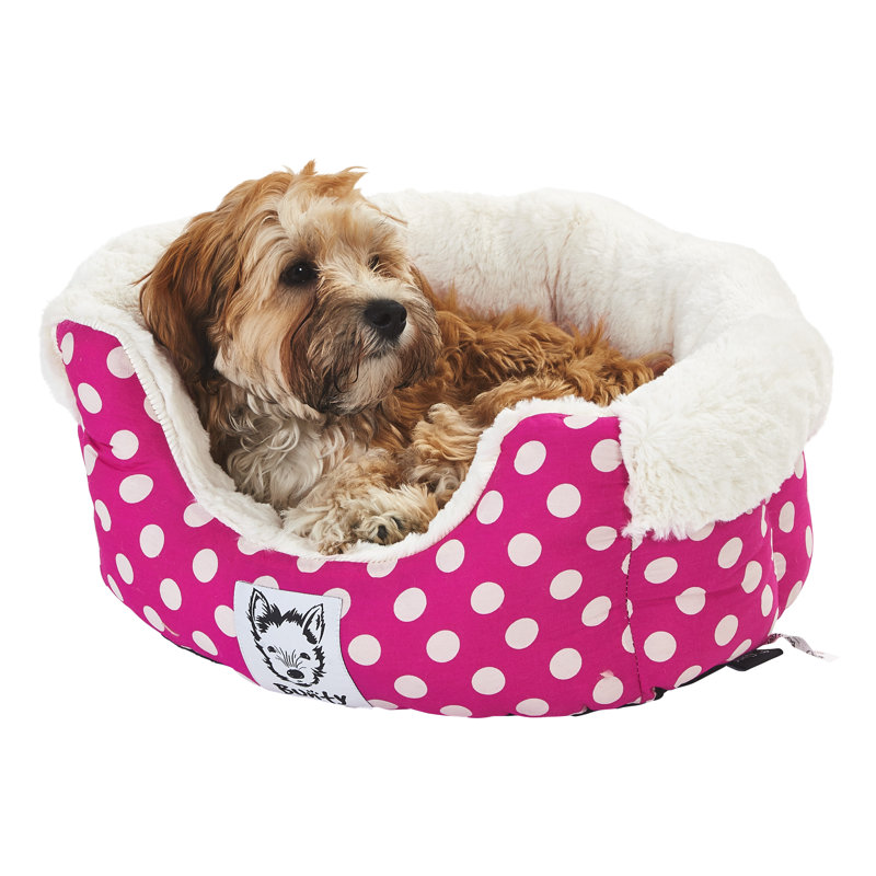 Aryana Fleece Pet Bed, Medium (50cm W x 50cm D), Pink