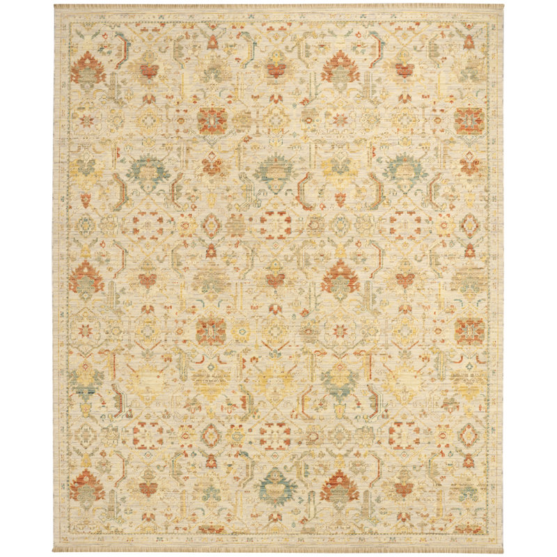 Tharun 9' x 12' Taupe Multicolor Vintage Indoor Rug, Rectangle 9' x 12', Taupe Multicolor