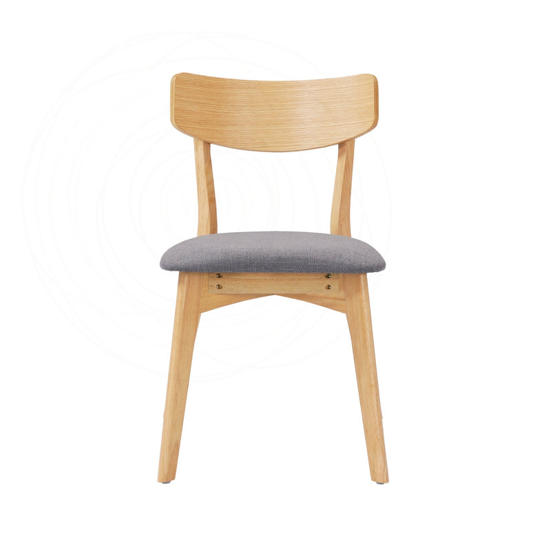 Ensemble de 2 chaises de salle à manger rembourrées de style Mid-Century moderne
