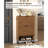 Narrow Hidden Shoe Storage Cabinet With Metal Legs, 2 Flip Drawers, Slim Shoe Organizer For Entryway, Hallway, Living Room, Walnut-485147498-485147496