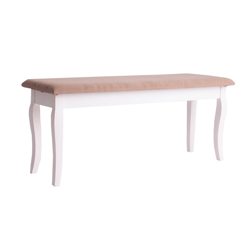 Guinn Polyester Upholstered Bench, Brown