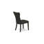 Ensemble de coin repas 3 pièces pour petits espaces comprenant une table de cuisine ronde avec piédestal et 2 chaises de salle à manger Parson en tissu noir, noir brossé-1665886800-1665886805-1665886806
