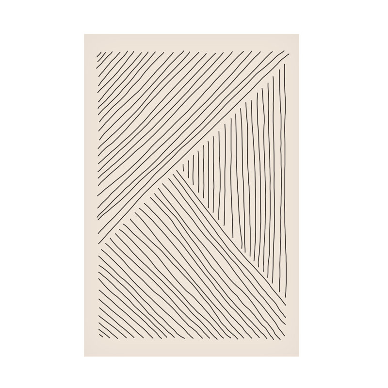 «Jay Stanley Boho Line Vibes 1», reproduction sur toile, H 19 po x l 12 po x P 2 po