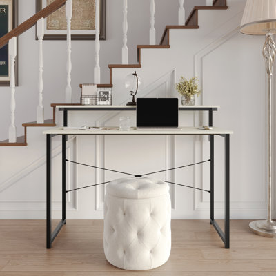 Metal Writing Desk With Shelf