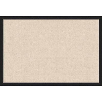  Framed Fabric Pinboard, Natural Linen by The Creative Bunch Studio Printed Bulletin Board for Use as a Vision Board or Wall Organization