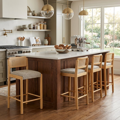Solid Wood 26.5'' Counter Stool