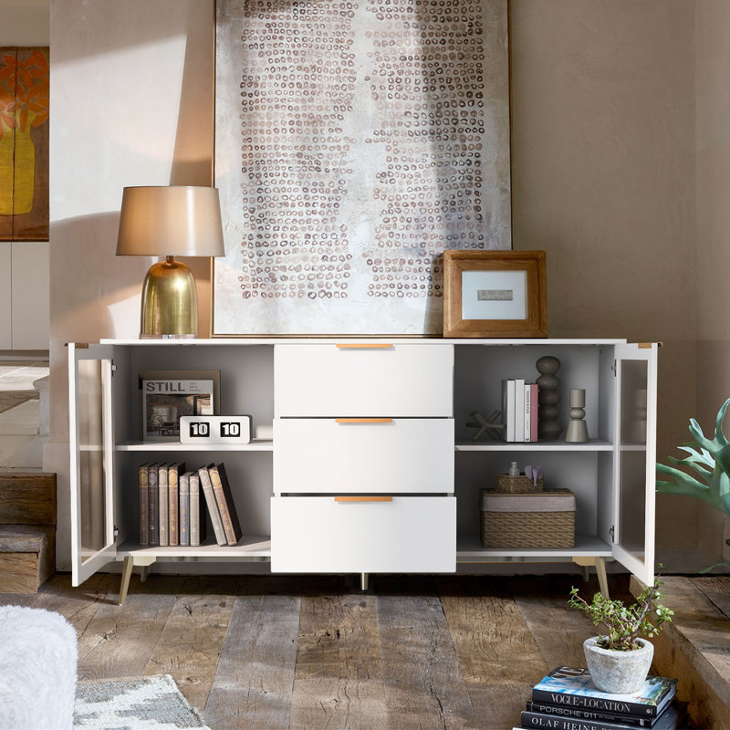 Buffet de 63 po Salonica, Blanc