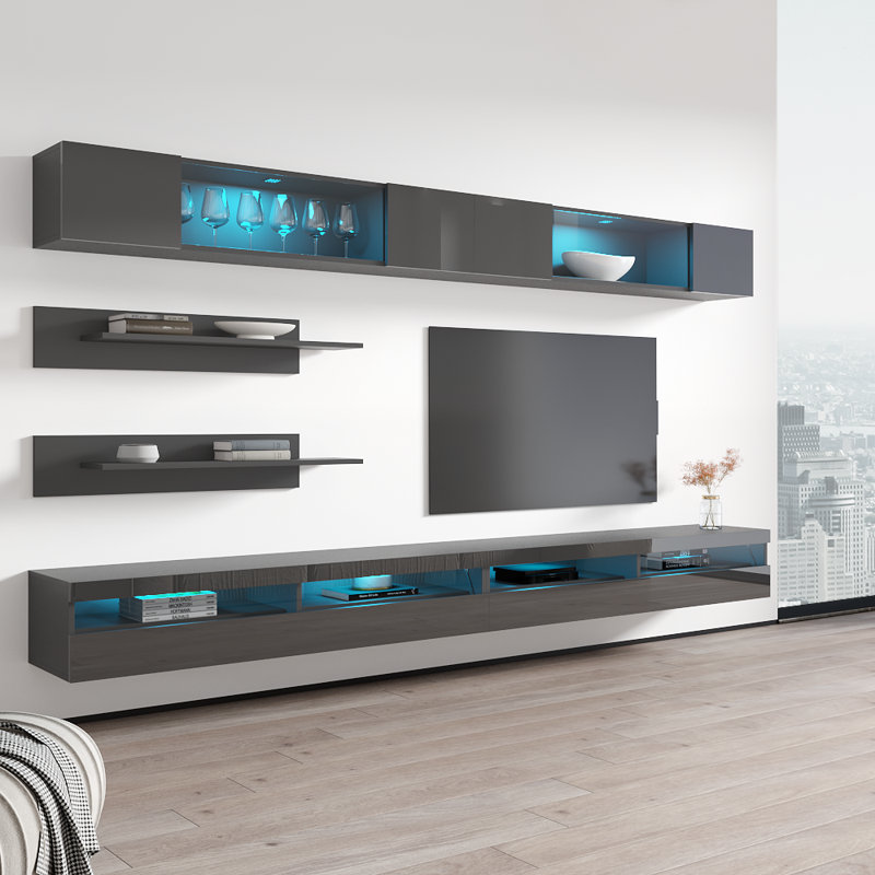 Meuble audio-vidéo Fly 126, Gris