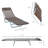 Brown Beach Chaise Lounge Chair, 5 Reclining, Breathable Mesh Seat With For Outdoor, Yard, Patio, Pool Reclining Outdoor Bed, , Foldable Beach, Chair