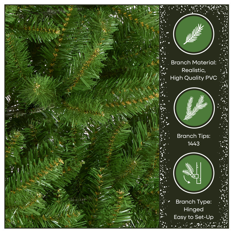 Kingswood 7' Green Fir Artificial Christmas Tree, 9' H