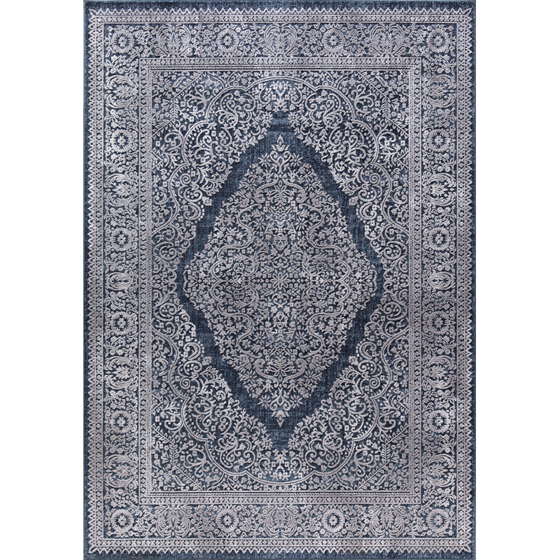 Tapis bleu marine Brinkerhoff, Rectangle 6 pi 7 po x 9 pi 6 po