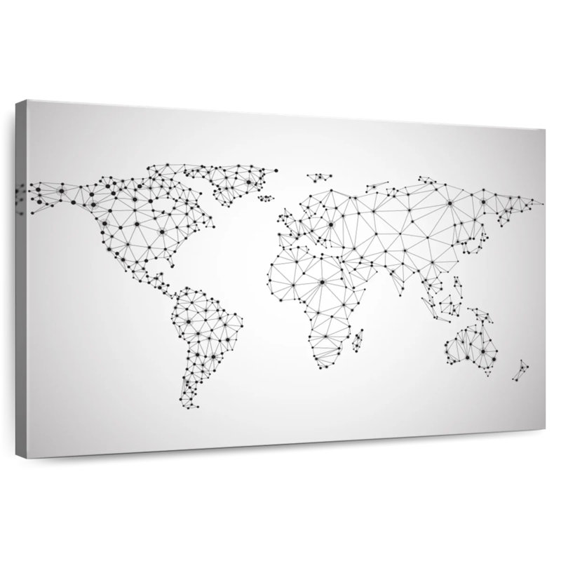 Carte du monde du réseau Aliaz, H 8 po x l 12 po