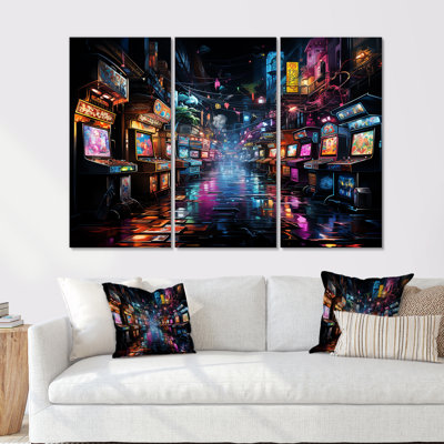 Neon Arcade Video Game Dream - Video Games Wall Art