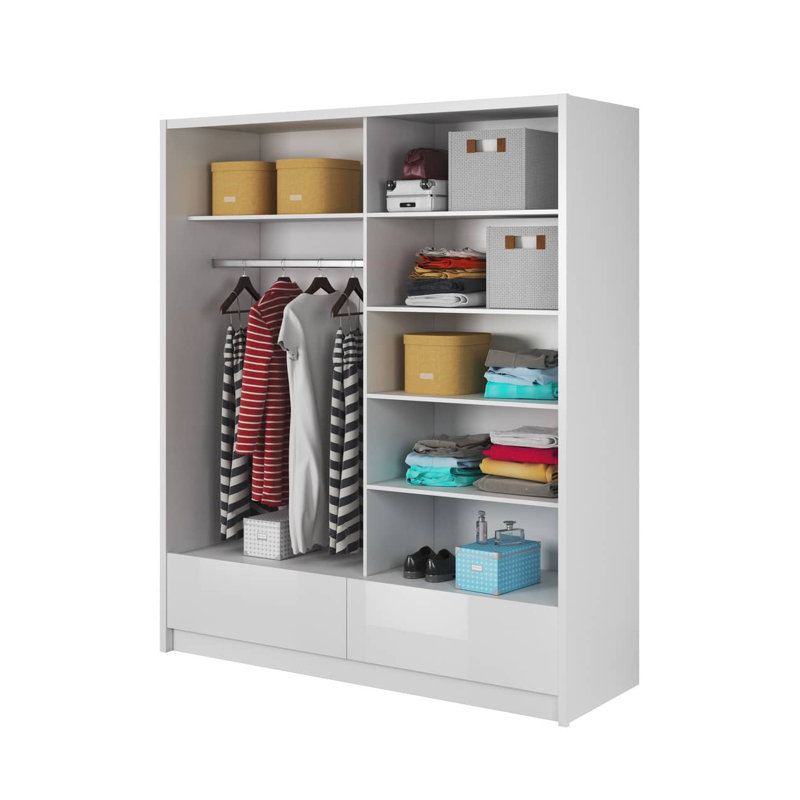Benyameen 2 Door Manufactured Wood Wardrobe