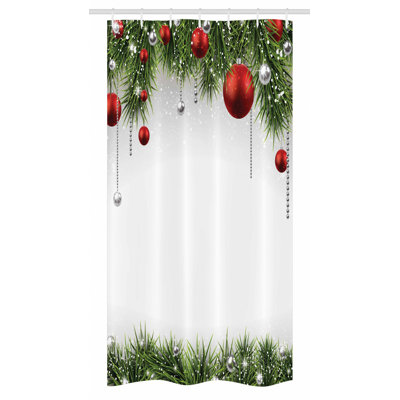 Floral Shower Curtain with Hooks Included