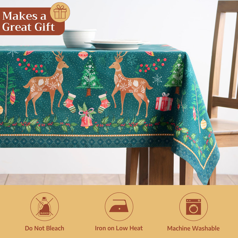 Maison d'Hermine Hygge Christmas 100% Cotton Tablecloth - 54" x 54", 54" Square