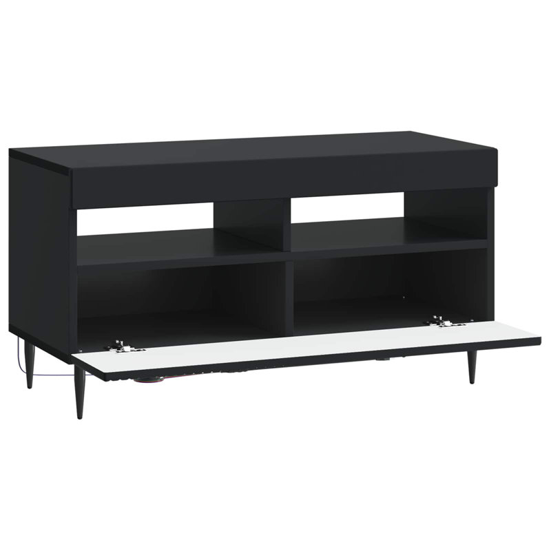 TV Stand, 43cm H x 81cm W x 35cm D, Black