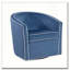 Fauteuil pivotant bleu Kendall-121101697