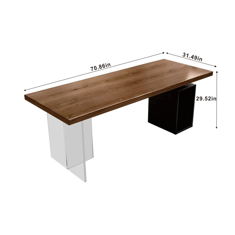 Maltie 4 Piece Solid Wood Writing Desk Office Set