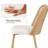 Rattan Counter Height Bar Stools Set Of 2, 26" Boucle Fabric Upholstered Barstools With Pe Rattan Cane Back, Bar Chairs Counter Stools For Kitchen Island,beige White