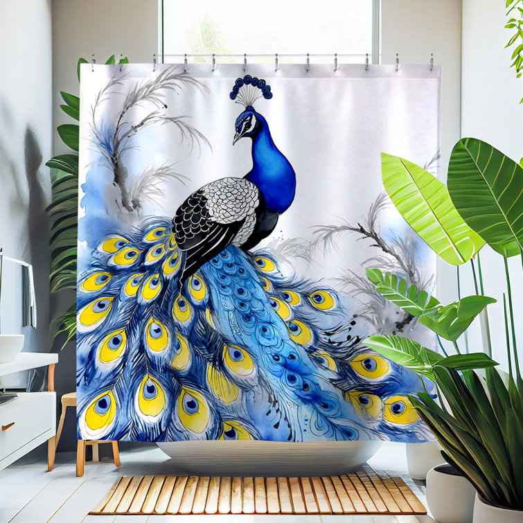 ULLI HOME Twiggy Peacock Shower Curtain - Wayfair Canada