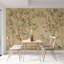 Papier peint rétro avec oiseaux et fleurs-718258666-720231432