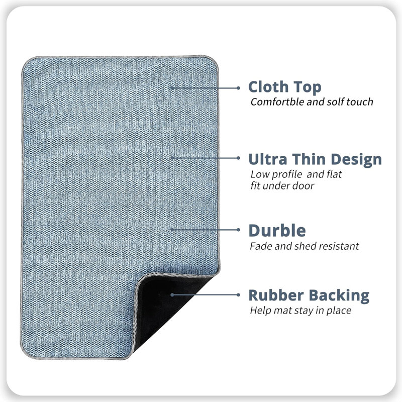 2-pack Ultra Thin Non-slip Bath Mats