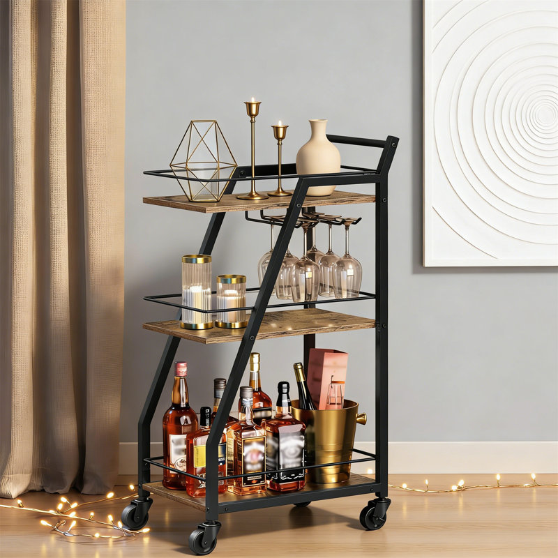 Metal Bar Cart, Black