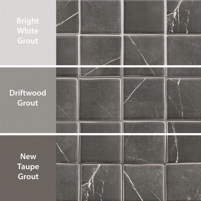 Istanbul 4-3/4 In. X 4-3/4 In. Porcelain Floor And Wall Tile, Black/Beige