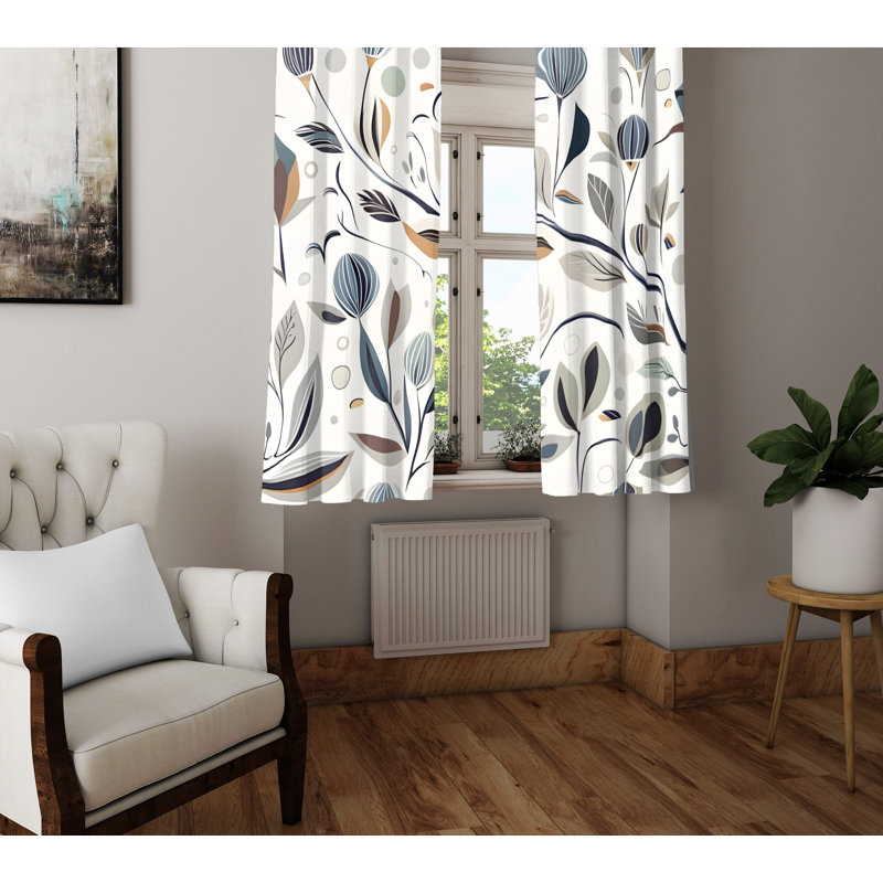 Paire de rideaux semi-transparents en polyester Banebrudge, L 56 po x L 78 po