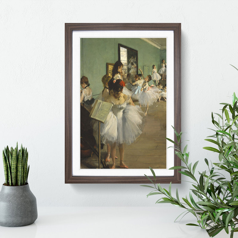The Ballet Class Vol.2 by Edgar Degas - Picture Frame Painting, Walnut, 36cm H x 27cm W x 2cm D