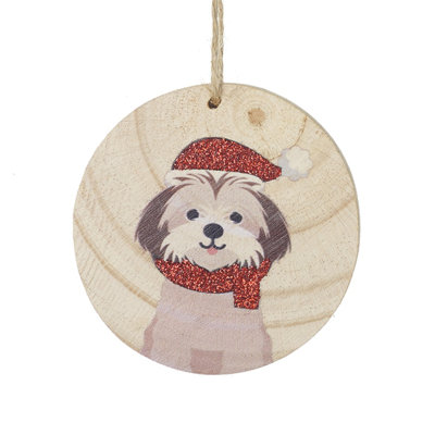 8cm Wood Animlas Bauble