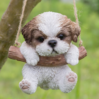 Statue de chiot Shih Tzu à suspendre