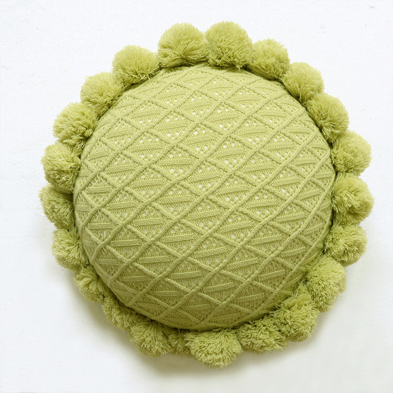 Coussin décoratif vert pour canapé-lit 18 x 18 po