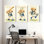Ensemble de 3 reproductions d'art sur toile
