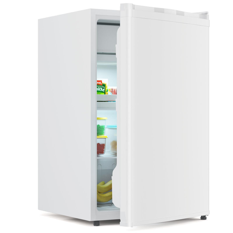 Mini réfrigérateur avec congélateur, 4,3 pieds cubes Petit réfrigérateur pour chambre à coucher, 7 thermostats réglables, à faible bruit, tablettes en verre réglables, tiroir à légumes, réfrigérateur pour la maison, le bureau, le dortoir, le garage ou le véhicule récréatif