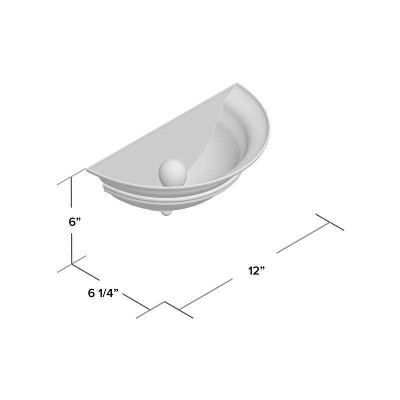 Offerman Steel Half Moon, Brushed Nickel