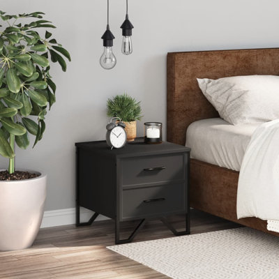 Aimilios 40cm W Metal Bedside Table