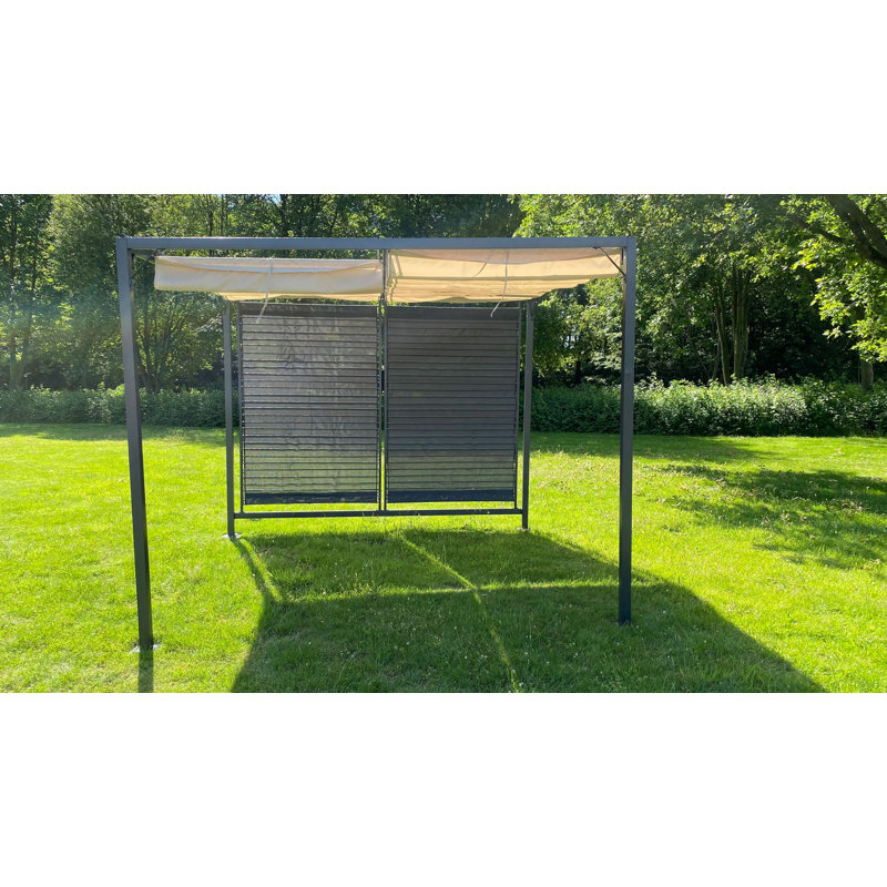 Abrahms Grey Fabric Side Wall for Pergola