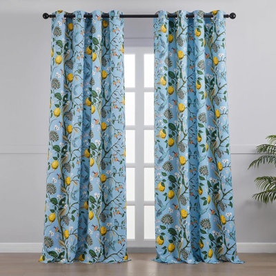 Curtains Decorative French Country Grommet Antique Decor Hummingbird Window Covering For Living Room Bedroom Dining