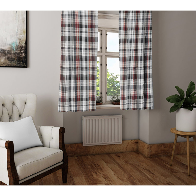 Danow Semi Sheer Curtain Pair, 20" W x 61" L