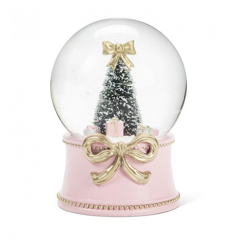 Large Tree With Bow Snow Globe