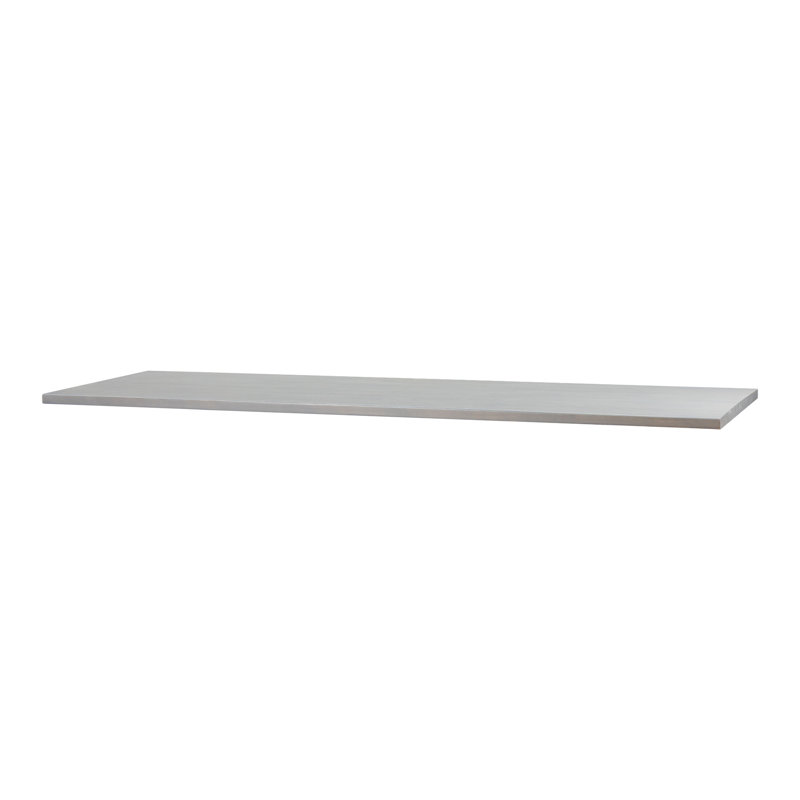 Plateau de table en bois massif 36 "x 96" Grace, Étain gris clair