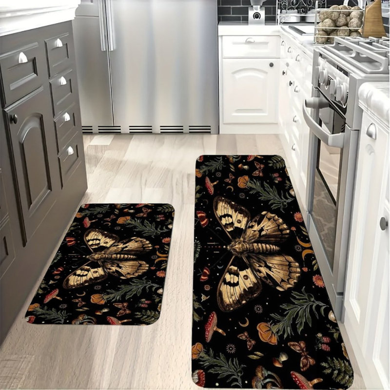 Ensemble de 2 tapis de cuisine Mystical Moth