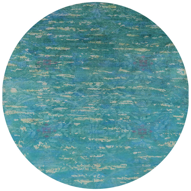 Abstract Indoor Rug, Round 6'