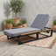 Chaise longue d'extérieur avec coussin et dossier réglable à 5 positions-133254766