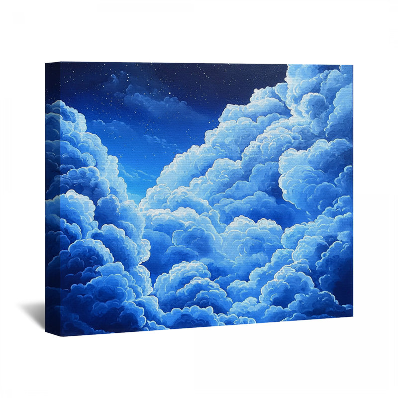 Décoration murale toile nuages - ciel, H 12 po x l 18 po