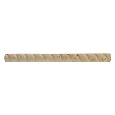 Carreau de doublure en corde de travertin ivoire beige clair 1x12 po
